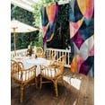thumbnail image 5 of nqOlkjepod Outdoor Curtains for Patio Waterproof, Colorful Abstract Outdoor Privacy Panels Grommet, Modern Geometric Vintage Blackout Outside Curtains for Porch/Cabana/Pergola 54"x95", 1 Panel, 5 of 8