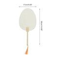 thumbnail image 2 of Ofertas Únicas 1Pc Abanico de Papel Xuan Plegable de Doble Cara con Mango Largo para Bodas Papel Xuan Bambú Gris Claro, Blanco [Papel de Doble Cara con Mango Largo Abanico de Mil Hojas], 2 of 5