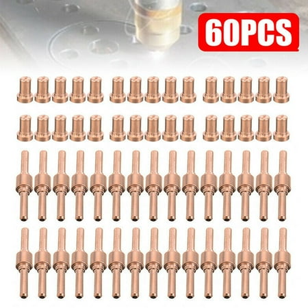 

60Pcs PT-31 Air Plasma Cutter Consumables Electrodes Gas Ring CT312 CUT50 50A