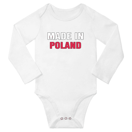 

Made In Poland Baby Long Sleeve Clothing Bodysuits (White 6 Months)