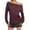 Red, variant on Lixiuxyad Womens Off The Shoulder Tops Summer Casual Long Sleeve T Shirts Blouse Womens Summer T Shirts,Black L