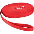 thumbnail image 2 of Correa de entrenamiento para perros, línea larga, para cachorros, obediencia, para perros, ideal para jugar, acampar, playa, patio trasero (l 30 pies, rojo) Feliz Sencillez, 2 of 5