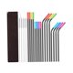 thumbnail image 1 of Pajitas reutilizables de acero inoxidable de 16 Uds Macarena negro, 1 of 8