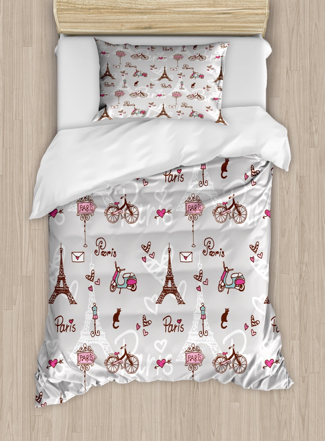 paris-duvet-cover-set-twin-size-pattern-with-vespa-bikes-mannequin