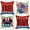 4th of July Mouse, variant on Spring Summer Cartoon Mouse Decorative Throw Pillow Covers 18 x 18 Set of 4, Stay Awhile Ladybug Polka Dot Red Porch Outdoor Home Decor, Choose Happy Seasonal Couch Cushion Case