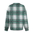 thumbnail image 3 of ZUKMRJPC Women's Vintage Plaid Sweatshirts Long Sleeve V Neck Fleece Pullover Sweatshirt Casual Lightweight Loose Fit Fall Warm Tops, 3 of 5