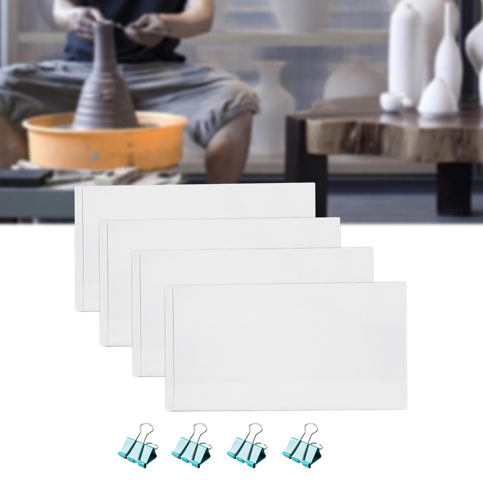 BLESIYA Acrylic Baffle Flip Model Baffle Pottery Tool, Lightweight Professionals Handicraft Projects Acrylic Plate Plaster Model Tool M Quantity 4