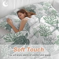 thumbnail image 5 of Sage Green Coastal Bedding 3 Piece Duvet Cover Set California King, Sea Turtle Nautical Coral Summer Beach Soft Microfiber Comforter Cover with Zipper Closure & Pillowcases, FadeResistant Quilt Cover, 5 of 9