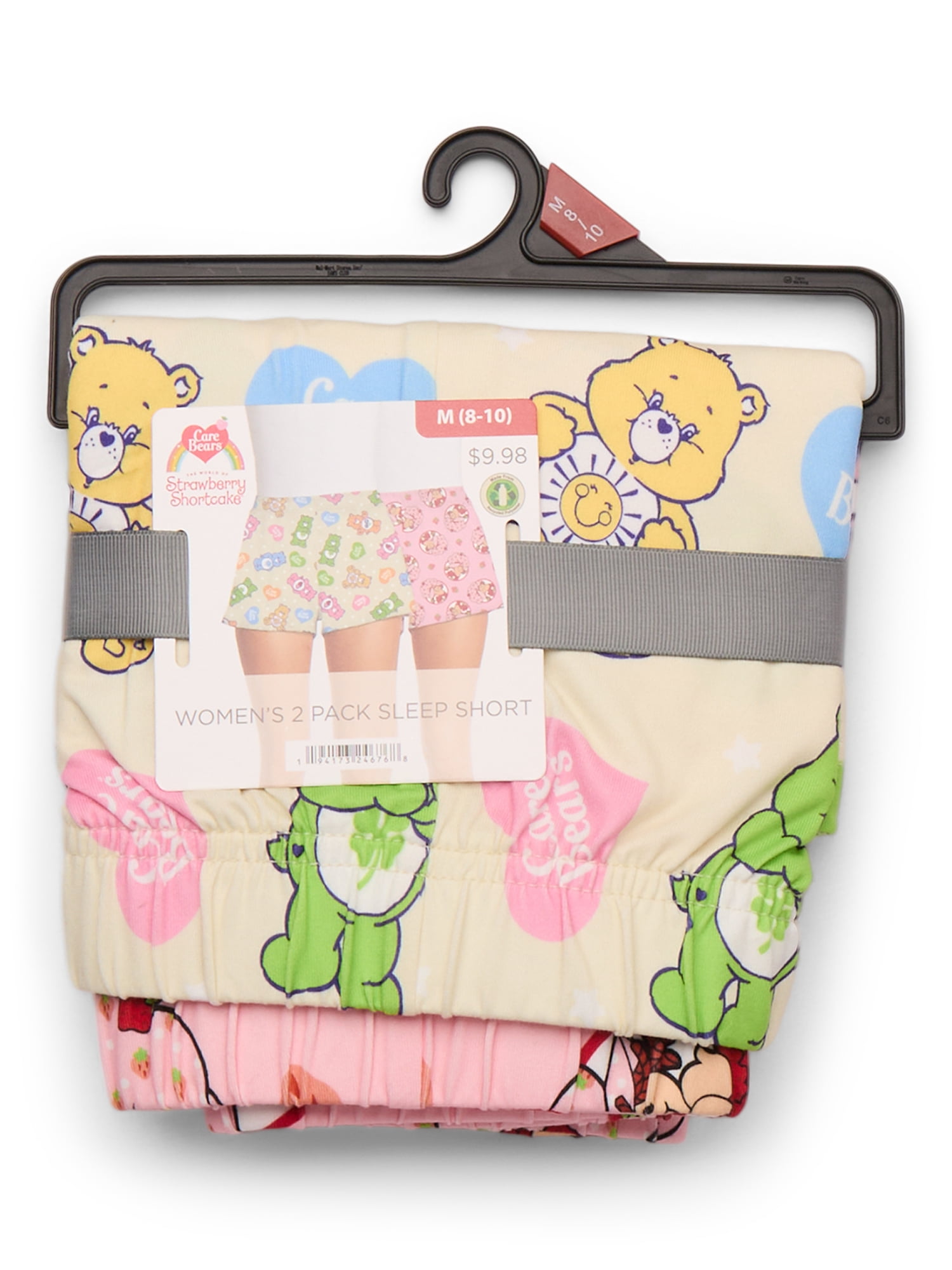 Care Bears and Strawberry Shortcake Women's Sleep Shorts, 2-Pack, Sizes XS-3X