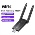 thumbnail image 4 of Adaptador de Red WiFi6 de 1800 Mbps, Receptor LAN Inalámbrico USB 3.0 AX1800 de 2,4 GHz y 5 GHz de Banda Dual con 2 Antenas de 5 DBi., 4 of 8