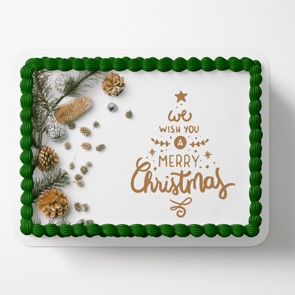 Christmas Cake Topper Edible Image Icing Sheet