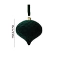 thumbnail image 3 of Large Velvet Christmas Ball Ornaments, Vintage Christmas Plastic Ball Ornaments Flocked Xmas Tree Hanging Decoration for Xmas Party Decor(4 Inch,Green), 3 of 6