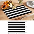 thumbnail image 6 of Black Striped Placemats Set of 6 Modern Simple Monochrome Geometric White Place Mats Indoor Wipeable Table Mats Washable Cloth Dining Table Placemats for Kitchen Holiday Party Home Decor 13x19 Inch, 6 of 9