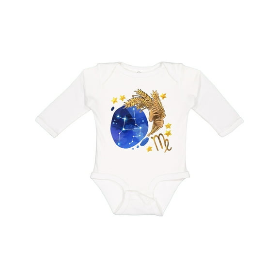 Inktastic Virgo Constellation Zodiac Sign Illustration Boys or Girls Long Sleeve Baby Bodysuit