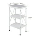 thumbnail image 5 of VECELO Set of 2 X-Design Side End Table Living Room, Modern Nightstands with Storage Shelf for Bedroom, White, 5 of 11