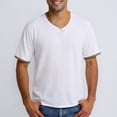 thumbnail image 4 of Mens Traditional Lightweight Short Sleeve T-Shirt with Exquisite Button Closure Design for Casual Wear, 4 of 6