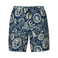 thumbnail image 4 of Lsque Mens Swim Trunks Nautical Style Pattern - Bathing Suit Compression Liner - Beach Swim Shorts Swimwear - (S-3XL) - Stretch Quick Dry -3X-Large, 4 of 9