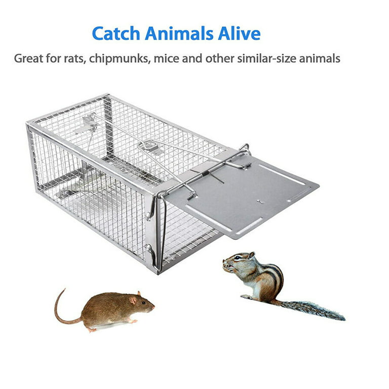 Large Humane Rat Trap Humane Catch and Release Indoor / Outdoor, 24inch  Humane Mouse Traps, Reusable Garden Rat Rabbit Trap Mouse Cage Trap for