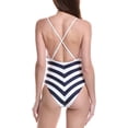 thumbnail image 2 of Onia womens  Tropez One-Piece, m, Blue, 2 of 3
