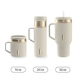 thumbnail image 5 of Contigo 30 oz Stainless Steel Water Bottle Tumbler with Straw – Leak-Proof Insulated Travel Mug, Reusable Water Bottle, Side Handle, Cream/Champagne, 5 of 7