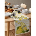 thumbnail image 6 of Table Runner Dresser Scarves 90 Inch Long, Farm Cute Gnome with Yellow Lemon Linen Dining Table Runners Summer Fruit Tree on Flax Linen Tabletop Scarf for Wedding Holiday Party Kitchen, 6 of 7