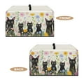 thumbnail image 4 of TSOVTHRID Black Cat Daisy Floral Print Toaster Oven Cover Dust-Proof Microwave Oven Cloth Cover with Handle Kitchen Machine Covers Case Protections Protector, 18.25"W x 14.5"D x 11"H, S, 4 of 7
