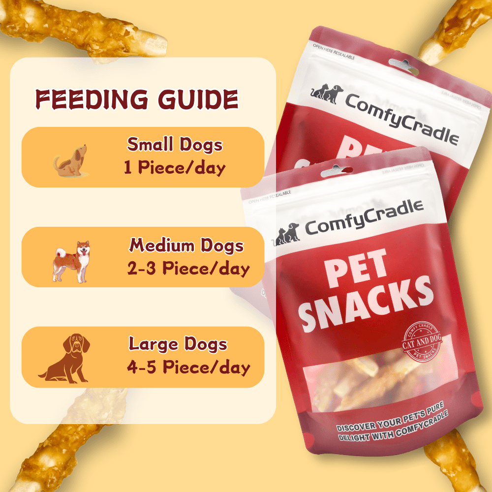 ComfyCradle Chicken & Calcium Milk Sticks Dog Treats, Dental Chews for Strong Bones, High-Protein Chews, 2.65 Pound