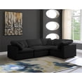 thumbnail image 5 of Maklaine Contemporary Velvet Modular Sectional in Black Finish, 5 of 8