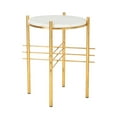 thumbnail image 3 of SAFAVIEH Jenesis Modern Round Accent Table, Hunter Green/Gold, 3 of 7