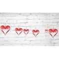 thumbnail image 2 of GOOHOCHY Juego de 4 adornos colgantes en forma de corazón, papel tridimensional, para San Valentín o bodas (rojo)., 2 of 8