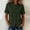 *Army Green, variant on ClodeEU Women's Chinese Frog Button Stand Collar Short Sleeve Blouse,Solid Casual Summer Shirt Top Army Green,Women's Plus L