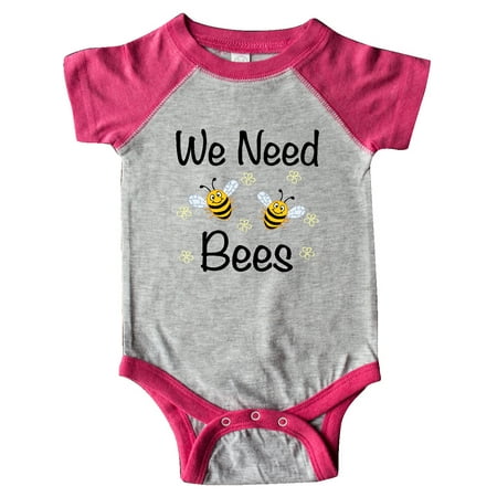 

Inktastic Beekeeping We Need Bees Gift Baby Boy or Baby Girl Bodysuit