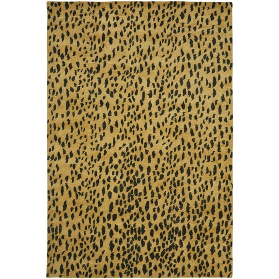 SAFAVIEH Soho Ardi Dotted Wool Area Rug, Beige/Brown, 8' x 8' Square