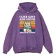 thumbnail image 5 of Sudadera con capucha de algodón estilo hip hop para hombre, ropa divertida de calle, estilo vintage, desgastada, con estampado "Me gustan los gatos y el café", informal, holgada, 5 of 5