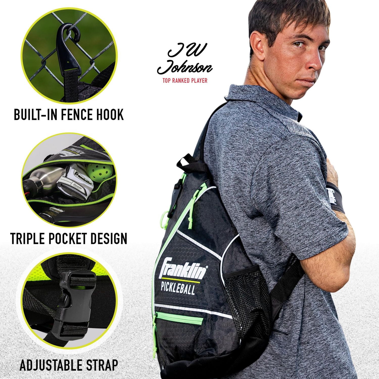 Franklin Sports Pickleball Sling Bag