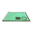 thumbnail image 2 of Ahgly Company Machine Washable Indoor Rectangle Solid Turquoise Blue Modern Area Rugs, 3' x 5', 2 of 4
