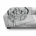 thumbnail image 3 of Black and White Soft Flannel Fleece Throw Blanket, All Father Odin with Eye Patch and Crows Themed Composition Print, Cozy Plush for Indoor and Outdoor Use, 50" x 70", White and Black, by Ambesonne, 3 of 6