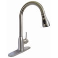 thumbnail image 1 of Phoenix Faucet PF231466 Used For Kitchen; 8 Inch Deck Mount; Hi-Arc Spout With Power Boost Pull Down Sprayer; Single Lever Handle; Brushed Nickel; 1 Hole/3 Hole Application; Ceramic Disc Valve, 1 of 3
