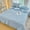 Blue, variant on 4 Piece Bedding Set, Seersucker Pintuck Summer Quilt With 2 Pillowcases, Breathable Soft Microfiber for All Seasons(1.8m-blue)Q