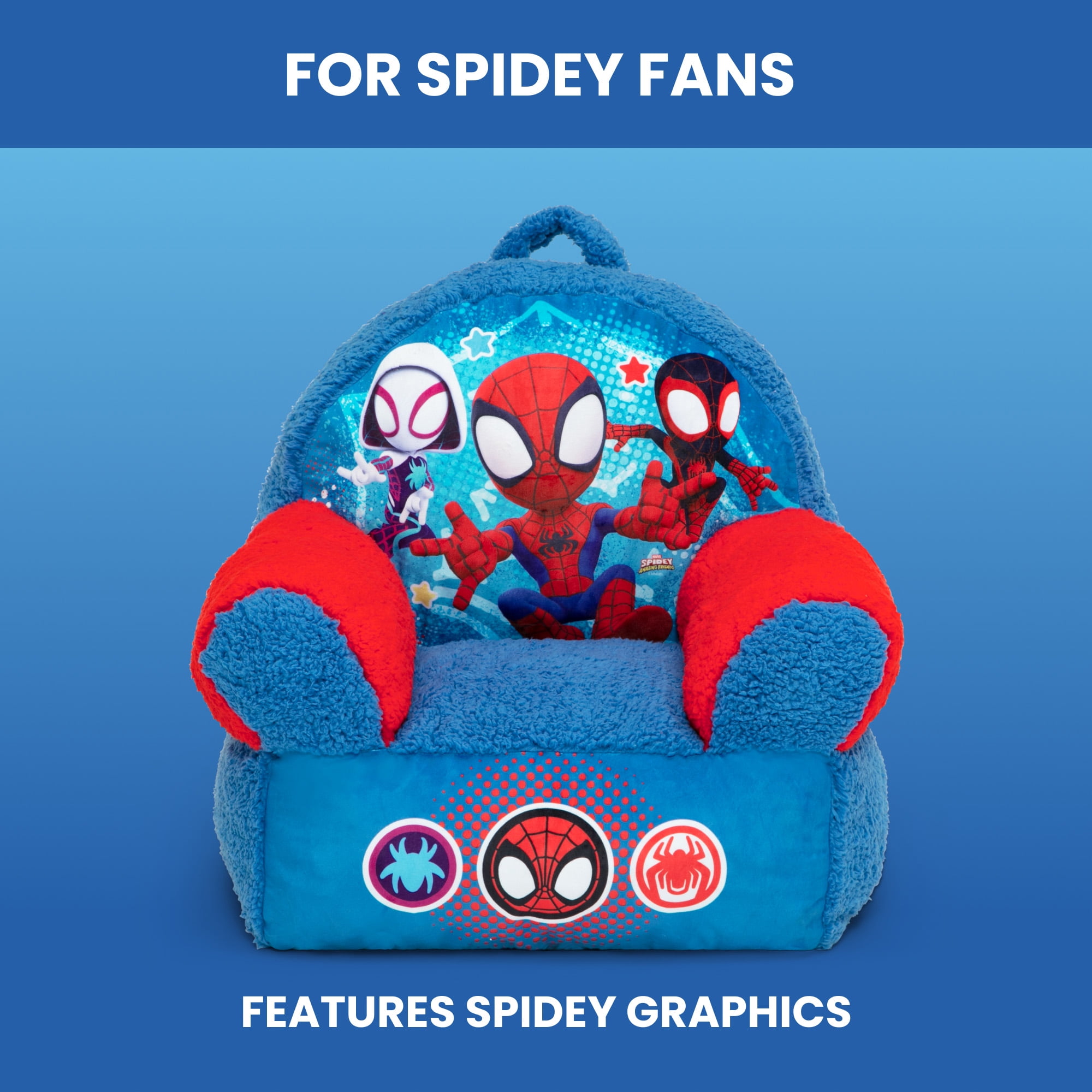Spidey and His Amazing Friends Cozee Buddy Chair by Delta Children, Blue