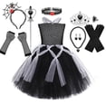 thumbnail image 4 of Disfraz de bruja araña para niña, vestido de tutú de Halloween, gótico, fantasía, fiesta de carnaval, disfraz de miedo para niños, 2023, 4 of 5