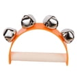 thumbnail image 3 of Campana de mano de madera, campana de mano, pandereta para fiestas de Navidad, boda, KTV, regalos para principiantes , NARANJA CUTICAT Pulsera campanilla, 3 of 8