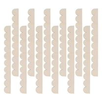 HONMEET 12PCS Scalloped Wood Border Trim for DIY Crafts Home Décor Bedroom Beige
