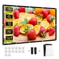 thumbnail image 1 of Toot shadow Pantalla Proyector Exteriores 150" 4K 16:9, portátil, plegable y lavable, proy. trasera/frontal HD para pelís. Ideal patio trasero, cine en casa y oficina., 1 of 8