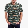 thumbnail image 1 of Balery UAE Travel1 1 Camisa Polo de Hombre con Estampado, de Manga Corta y Tejido Medio, Camisa Tipo Golf Polo-Large, 1 of 6