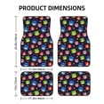 thumbnail image 2 of Sikiie Owls And Hearts Car Foot Mat Set of 4 Pieces Basics Universal Fit Rubber Carpet Floor Mats For Car SUV Van & Truck, 26.8"L x 17.3"W (Front), 13"L x 17.3"W(Rear), 2 of 6
