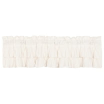 VHC Brands Simple Life 16 x 72 In Ruffled Valance Accent Curtain, White