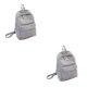 thumbnail image 4 of Qarigey De Mujer De Moda Para La Escuela O De Viaje Escolar Espaciosa Y Cómoda Bolsas De Viaje Gris Claro Gris claro 2Conjunto, 4 of 6