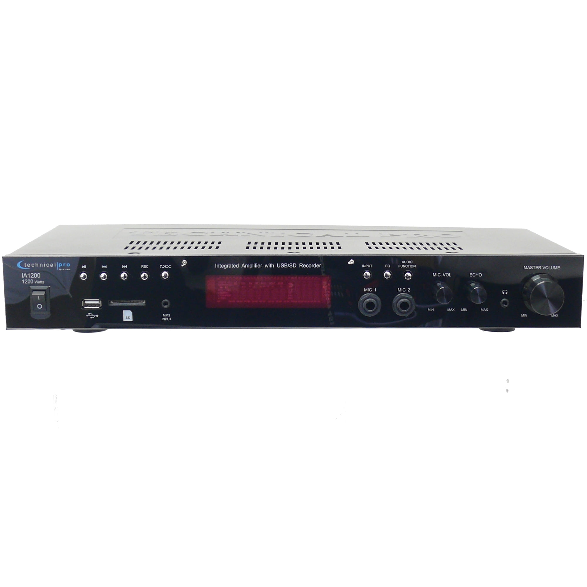Technical Pro 1200 Watts Integrated Amplifier w/ Dual 1/4'' mic inputs