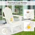 thumbnail image 5 of Gymax Patio Folding Adirondack Chair Weather Resistant Cup Holder Yard White, 5 of 9